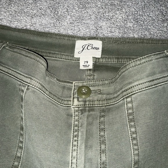 J. Crew Womens Cargo Pants Size 29 Straight Leg Cargo Green AB590 - Picture 3 of 7